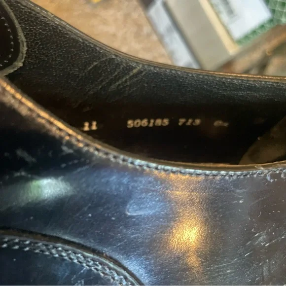 Florsheim Black Leather Size 11 #506185 Oxford Shoe - Picture 9 of 13